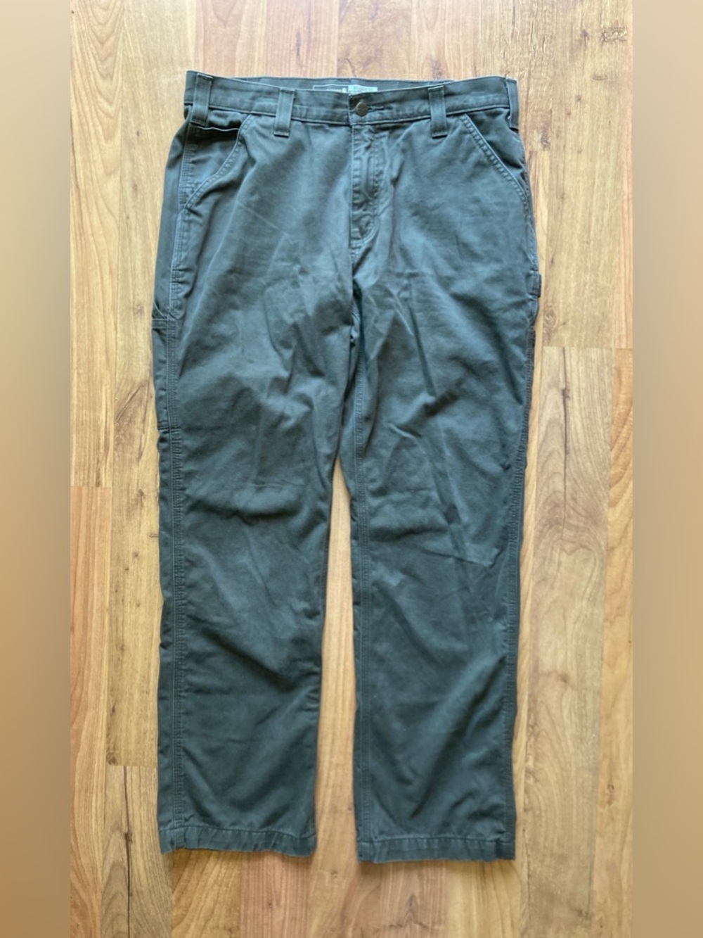 Carhartt Relaxed Fit BN0324-M Army Green Mens 34x32 Twill Utility Work Pants